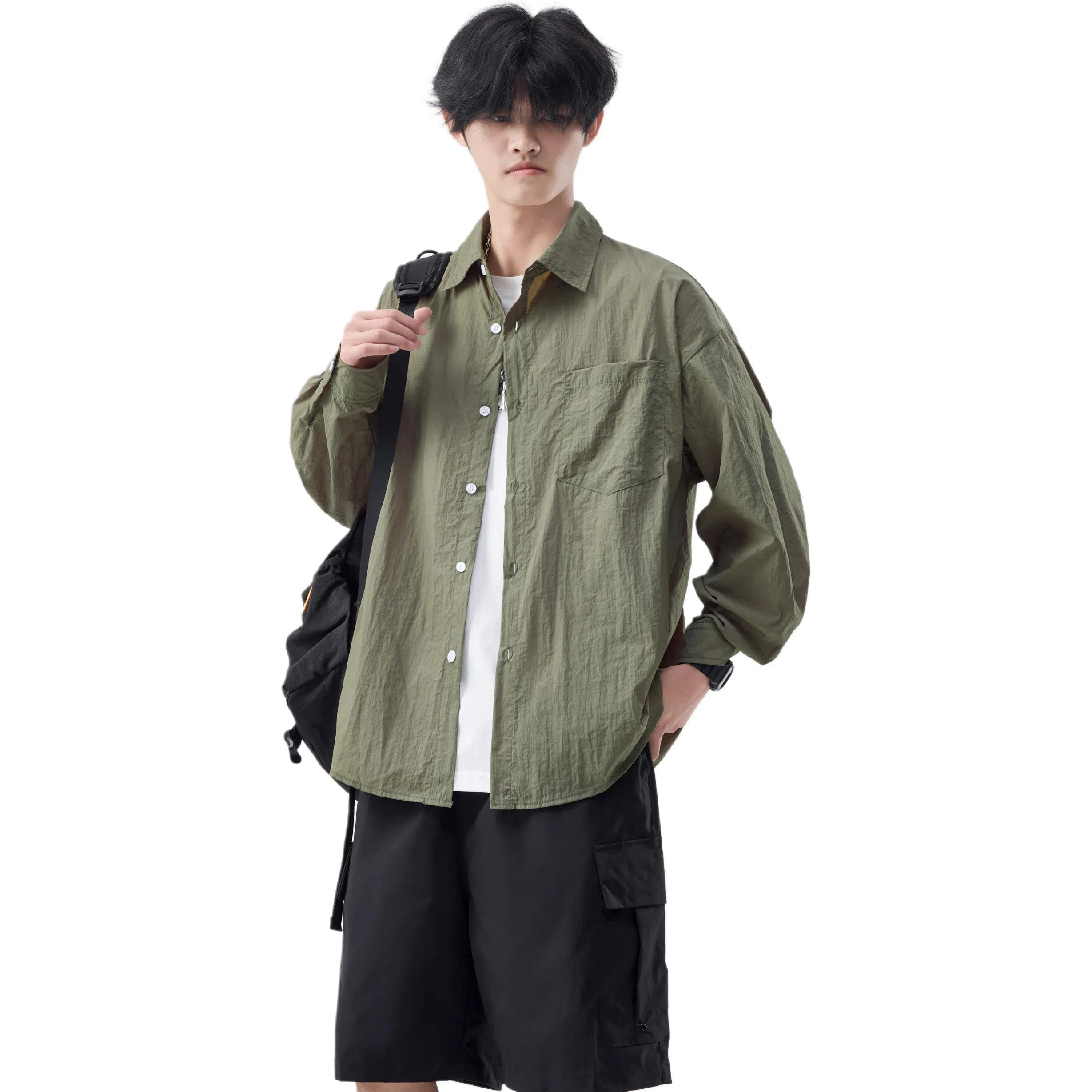 帝狼牛 山系户外翻领宽松舒适落肩防晒服 男女同款