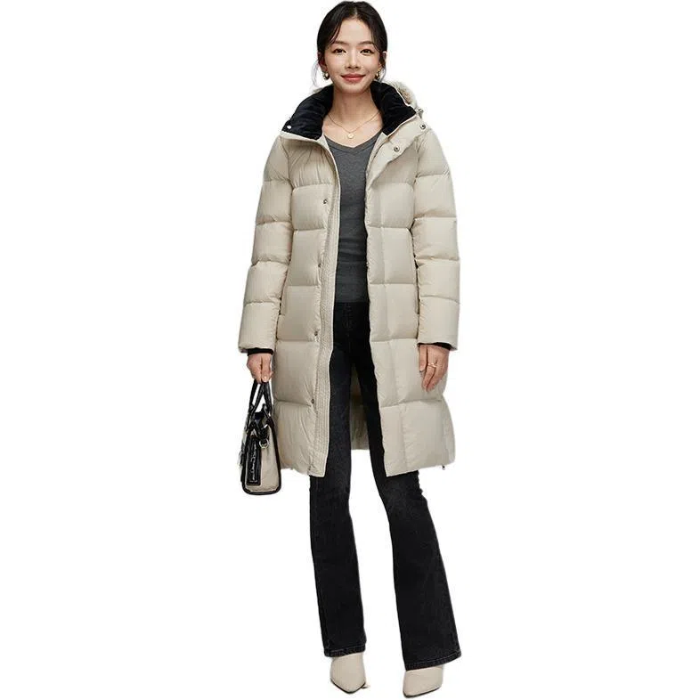 羽物 超厚极寒白鹅绒中长款羽绒服 女款