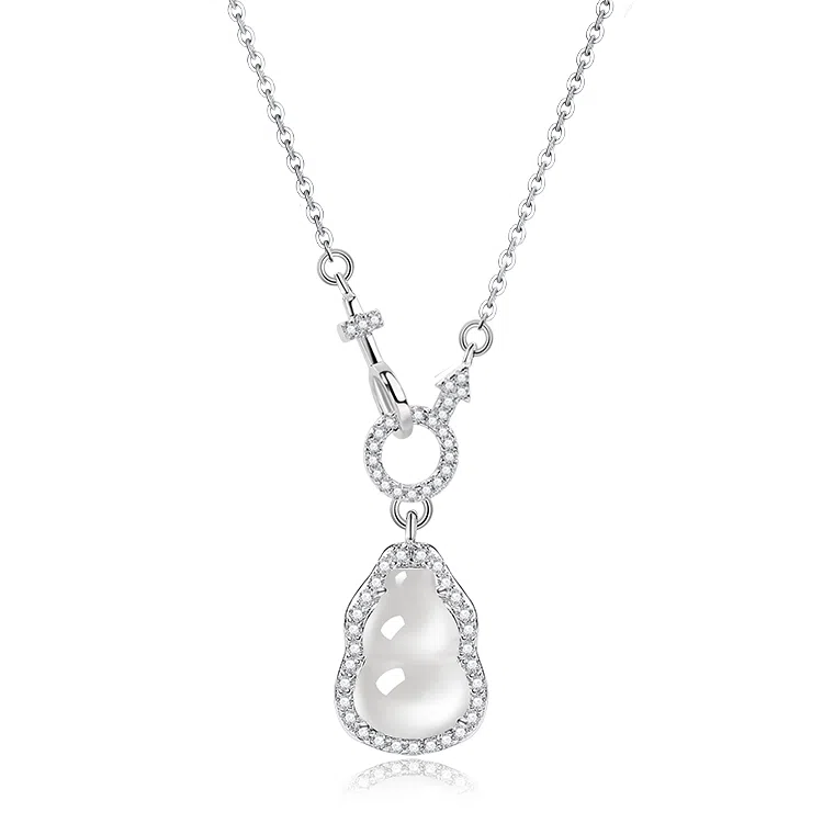 【平安福禄】 印象眸 新中式精致国潮清冷高级感气质显白轻奢高级感福气满满小众设计葫芦锁骨链 礼盒包装#好运 玉髓 项链 女款