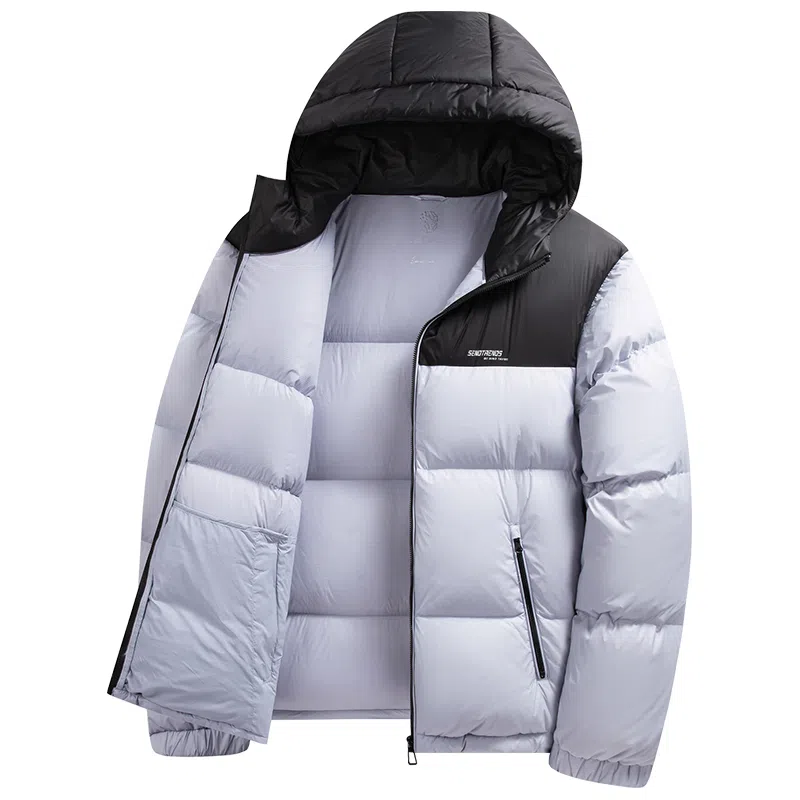 鸭鸭 时尚运动系列 韩版休闲短款连帽外套户外防寒保暖基础款面包羽绒服 通用