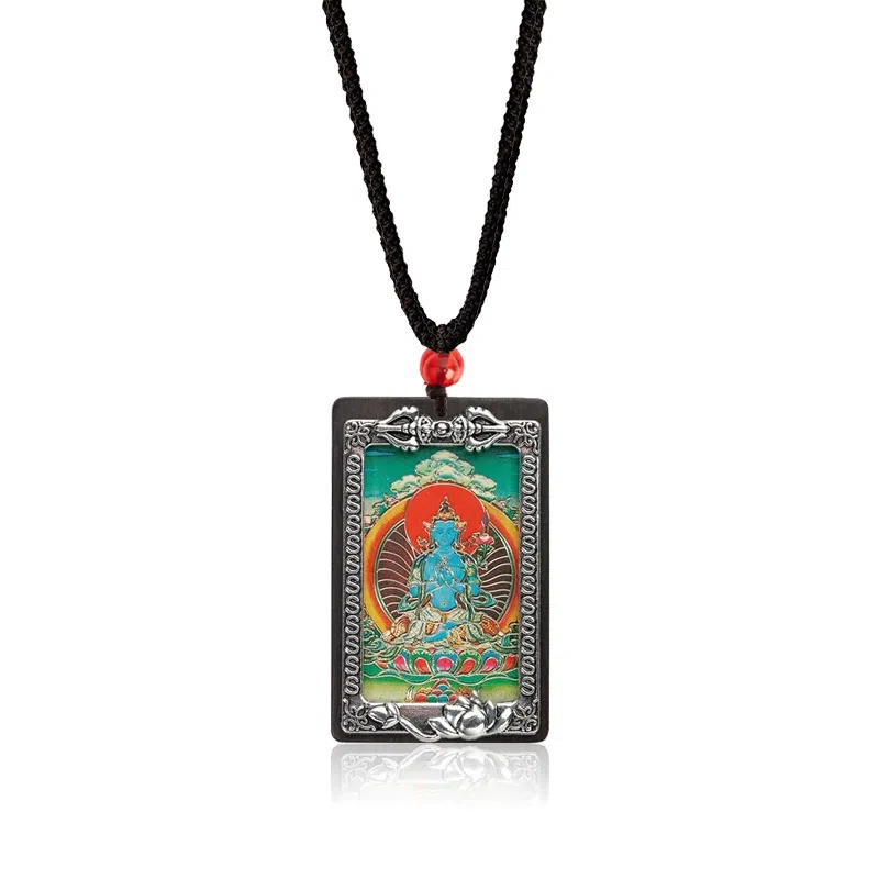 【12生肖顺利八大守护神本命佛】 周帝王 八方来财诸事顺利平安喜乐国风新中式小众复古百搭福禄吉祥好运 黑檀 项链 男女同款情侣款