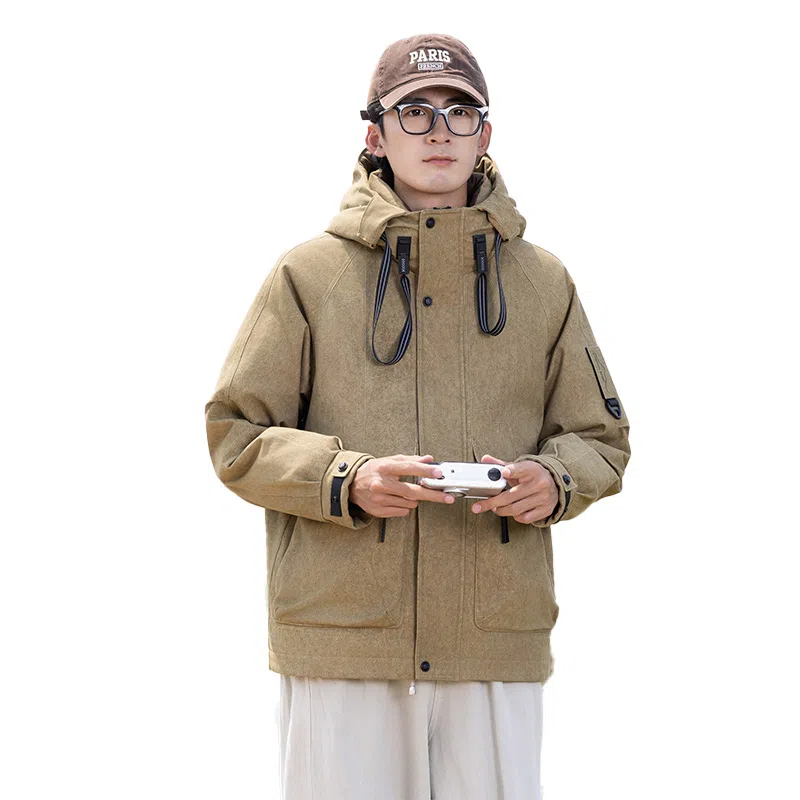 鸭鸭 短款宽松纯色时尚连帽羽绒服 男女同款