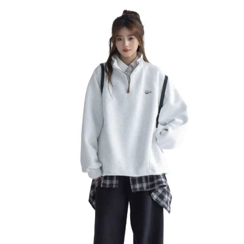玉儿恋 立领秋冬美式高街舒适质感棉服 女款