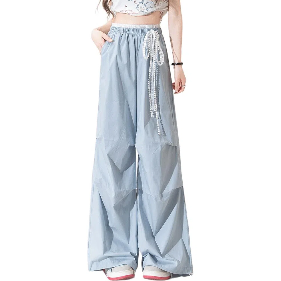 SRCG Vintage Lace Splice Quick-Dry Cargo Pants