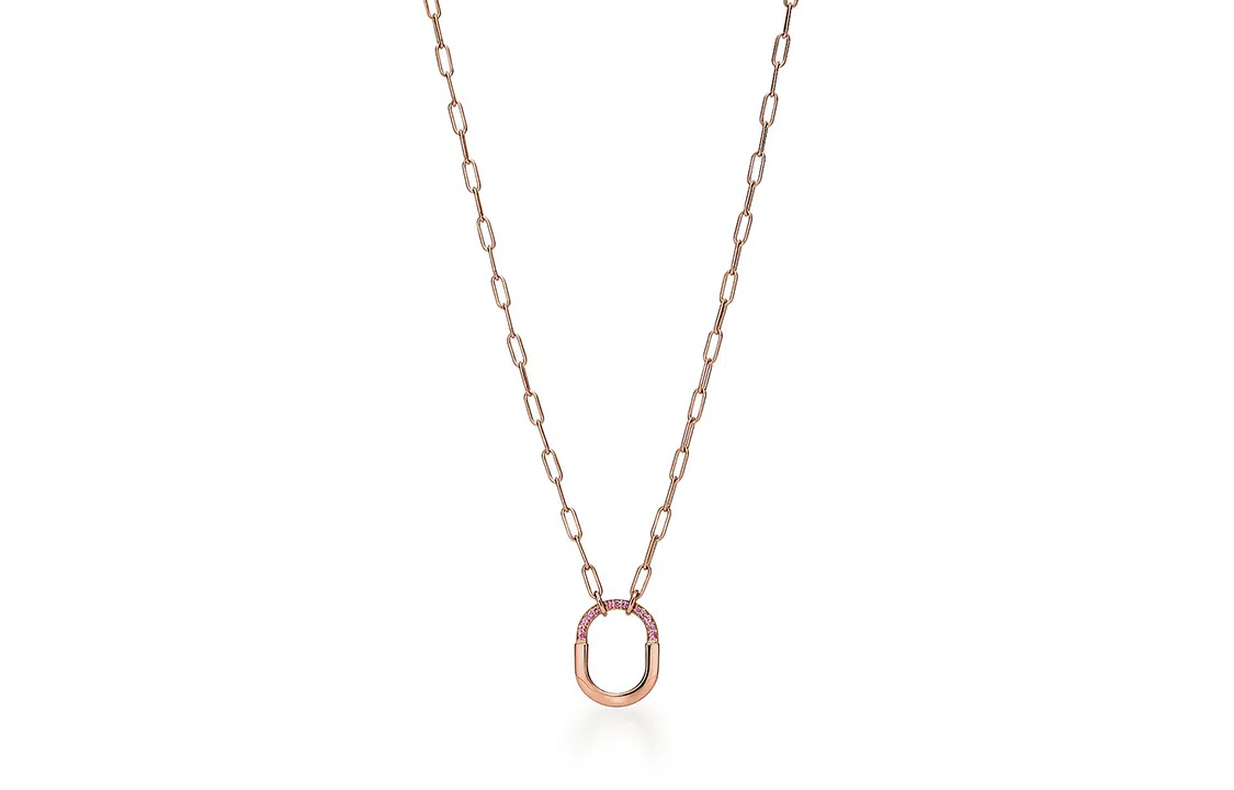 Tiffany & Co. Lock Rosé Necklace