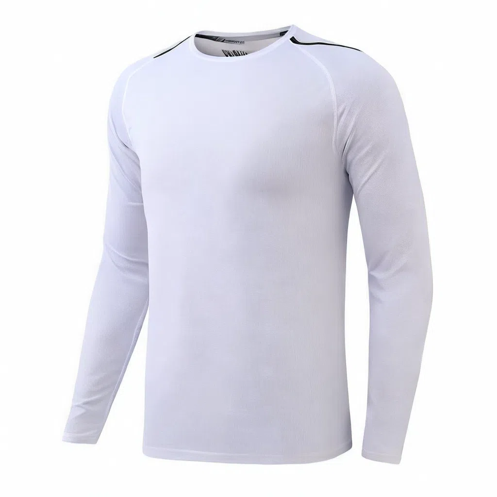 浪莎 运动长袖打底圆领健身衣 男款