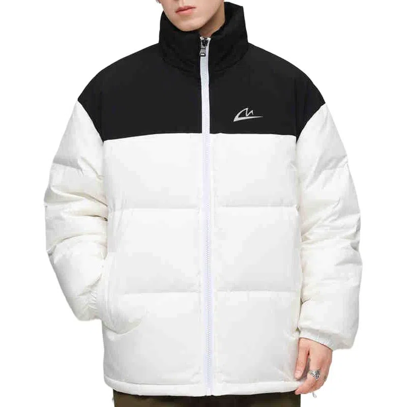 音速猫 拼接拉链立领舒适透气百搭羽绒服 男女同款