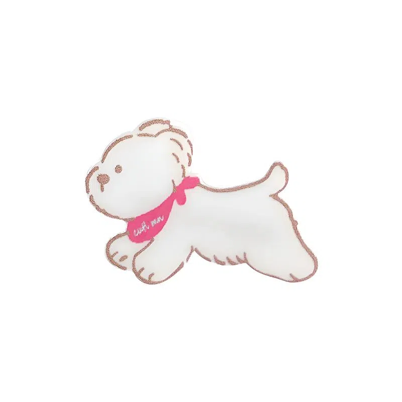 蒙妮 超萌可爱卡通小狗少女心刘海夹 亚克力 发夹 女款