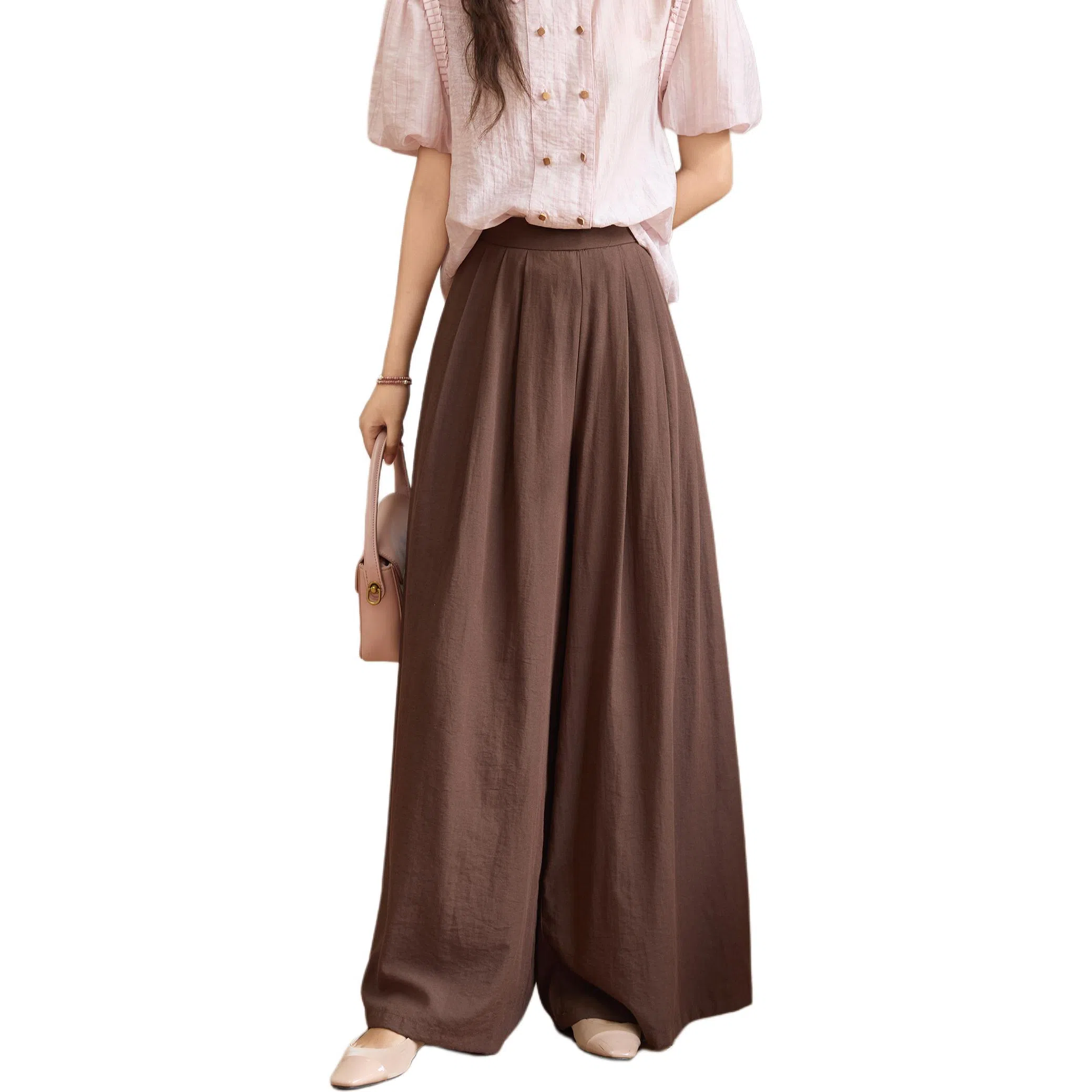 谜秀 百搭气质简约优雅宽松休闲裤 女款