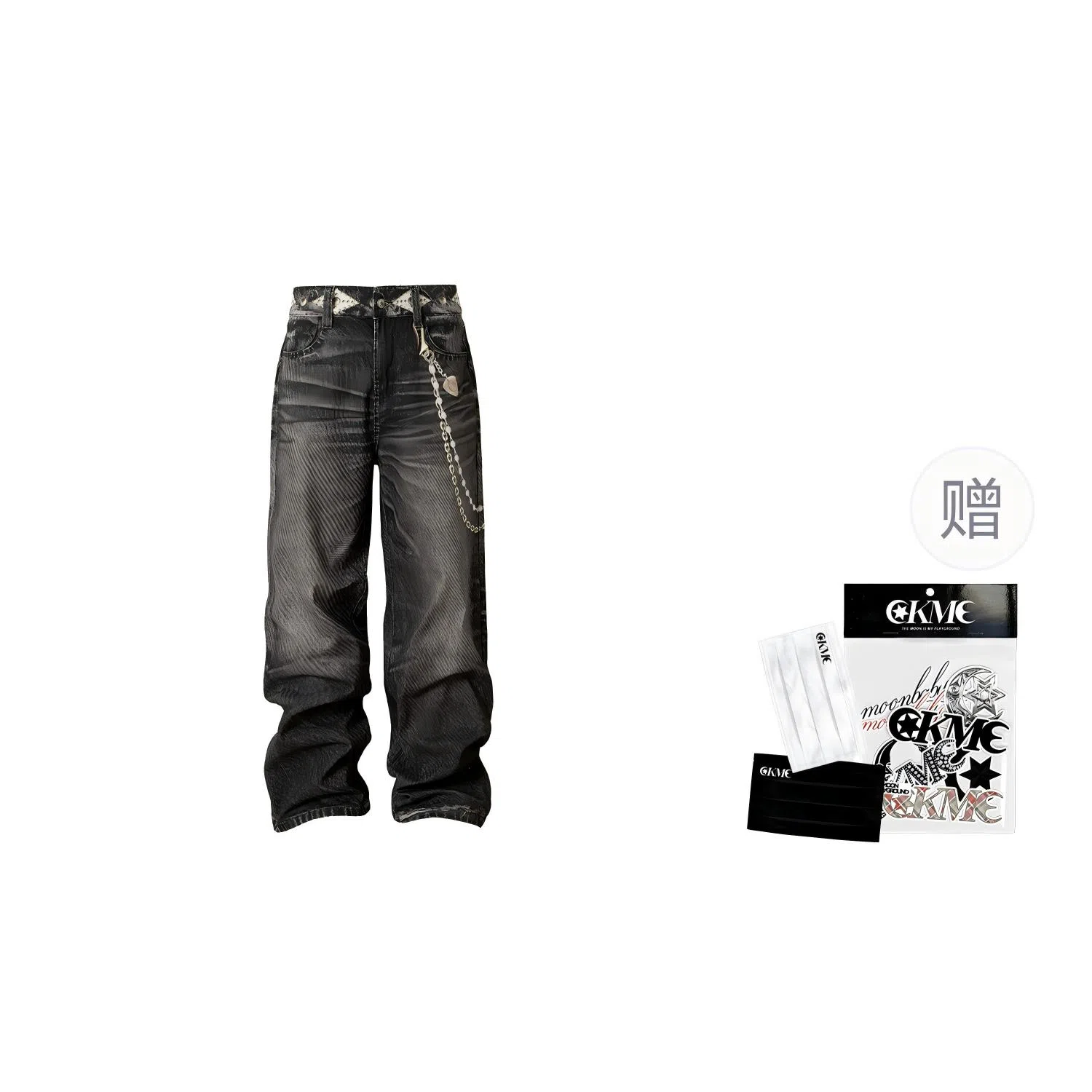 OKME BAGGY Jeans Black