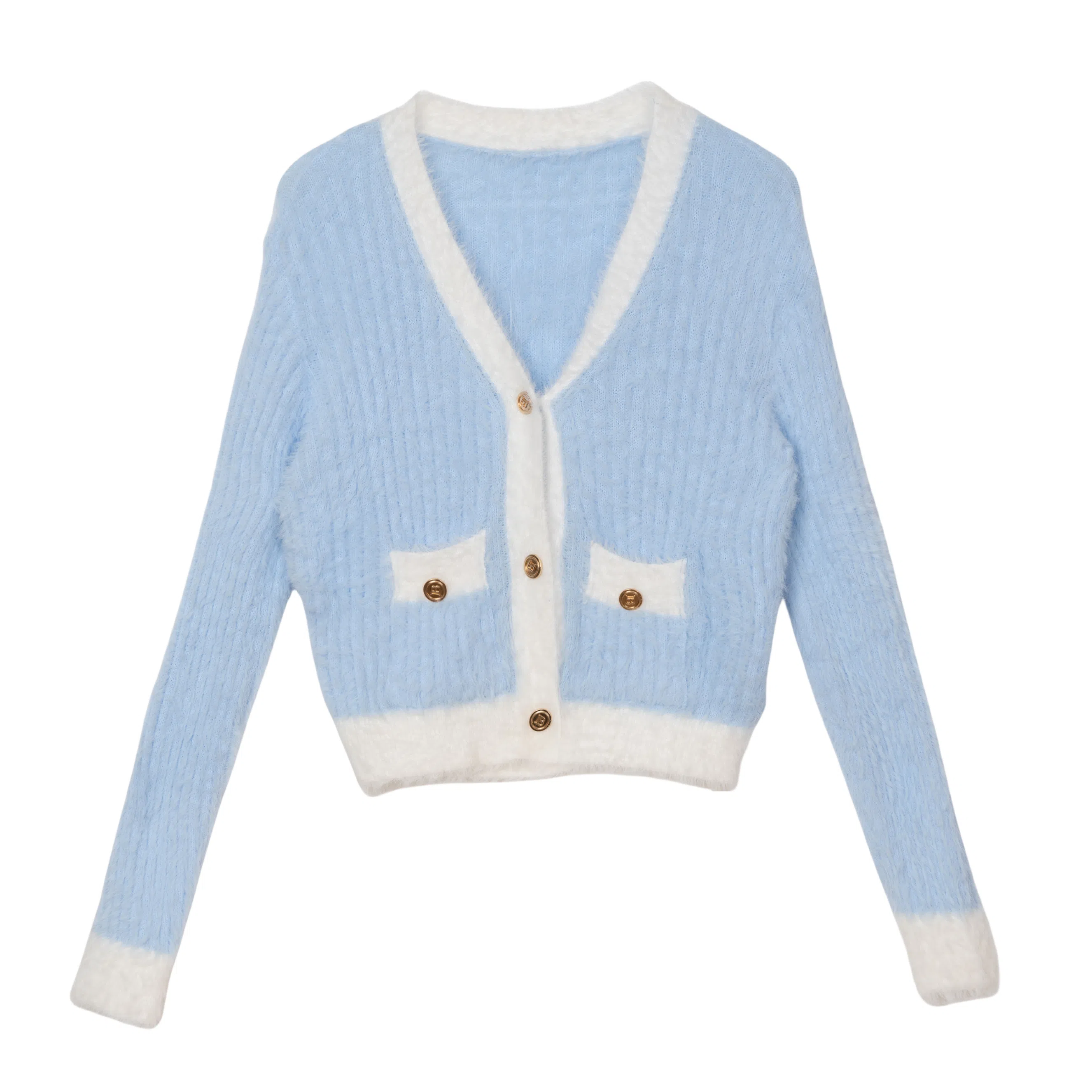 法文箱子 休闲慵懒甜美长袖毛衣 女款