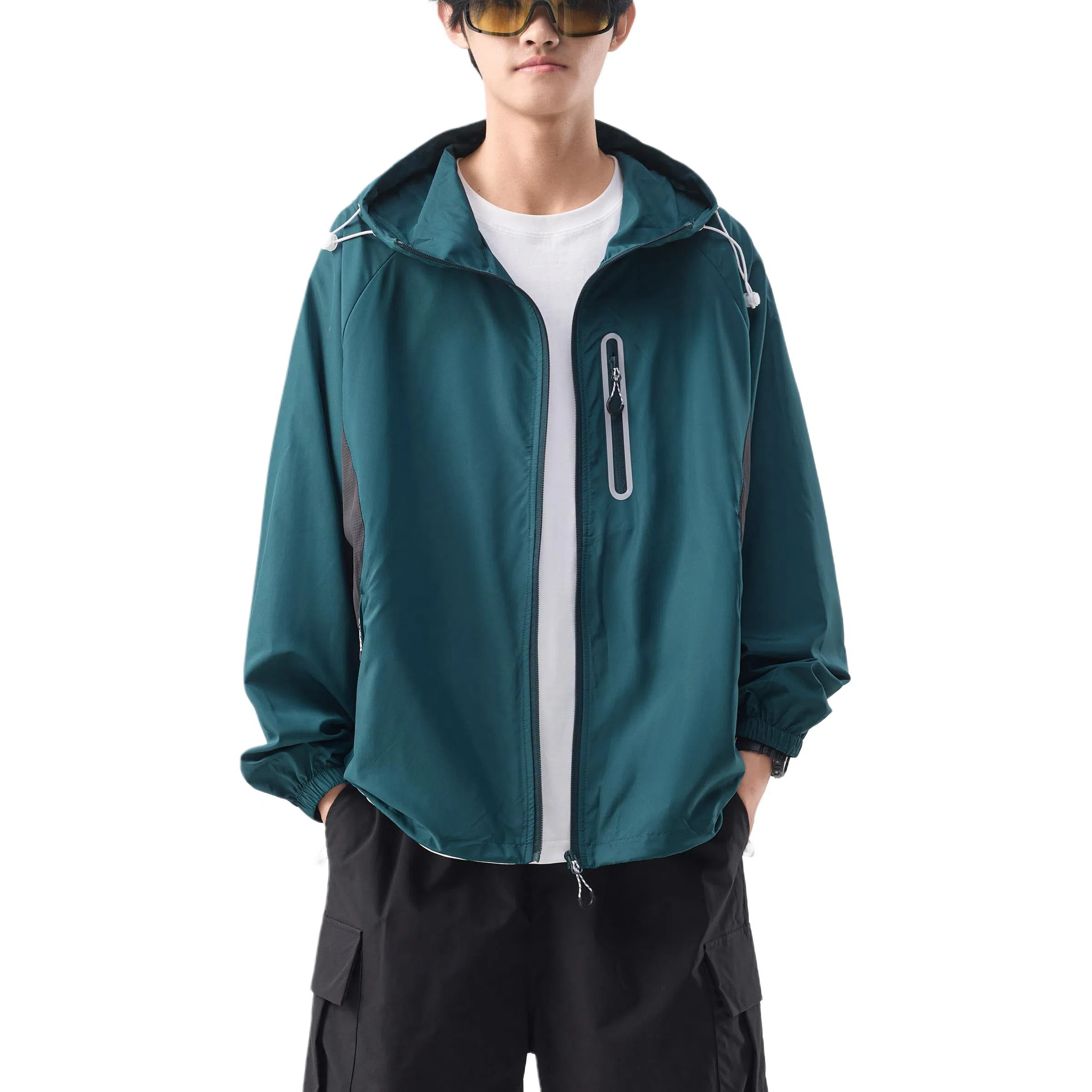 帝狼牛 宽松潮牌山系轻薄户外连帽长袖透气防紫外线防晒服 男女同款