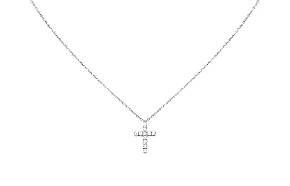 Cartier Cross Pendant Necklace Silver