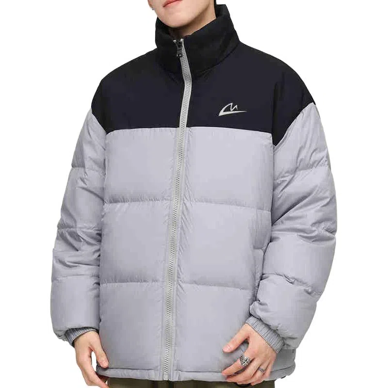 音速猫 拼接拉链立领舒适透气百搭羽绒服 男女同款