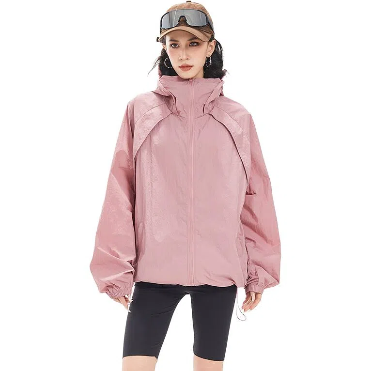 袋鼠 冰丝连帽衣中性风高品质轻薄凉感透气网眼户外运动拼接 凉感透气防晒防晒服 男女同款