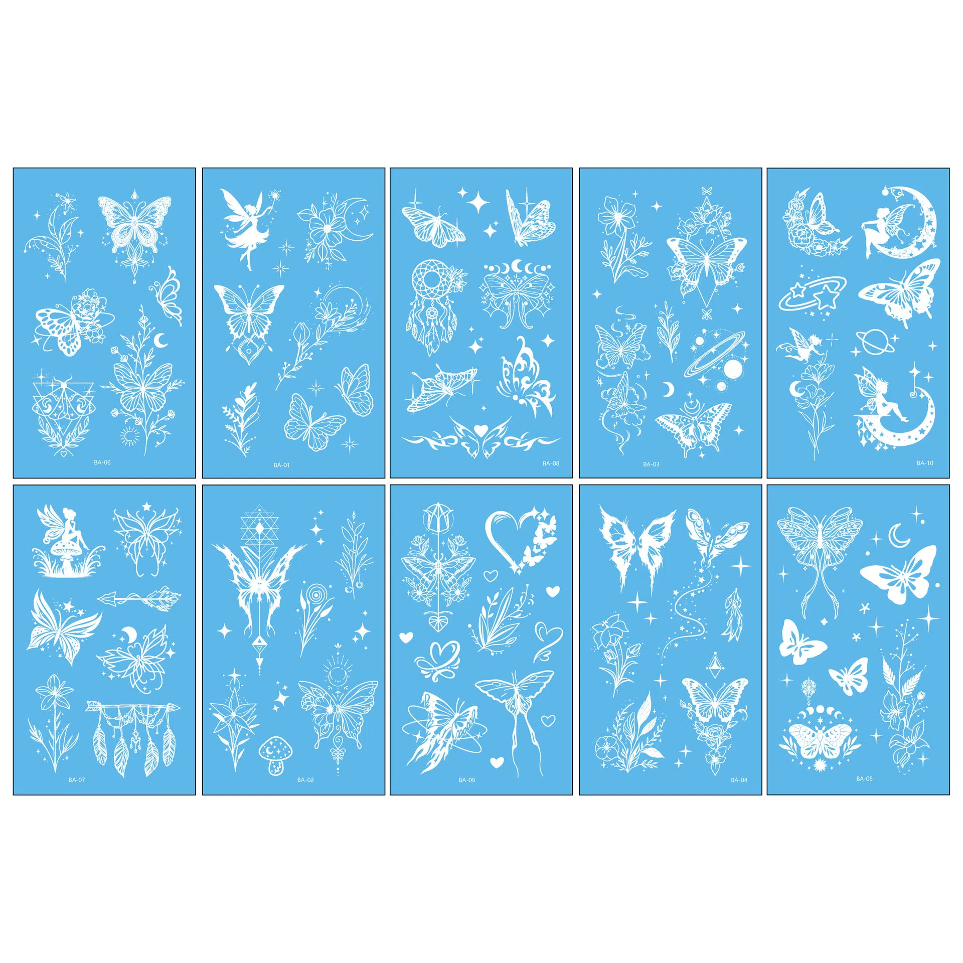 馨枕居  手绘白色曼陀罗纹身贴高级感手臂临时纹身贴