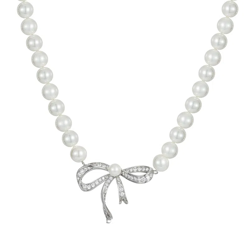 都爵 轻奢高级蝴蝶结精致 锆石 项链 女款