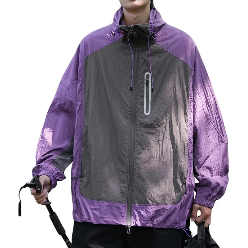 MORii Casual Zip Colorblock Jacket