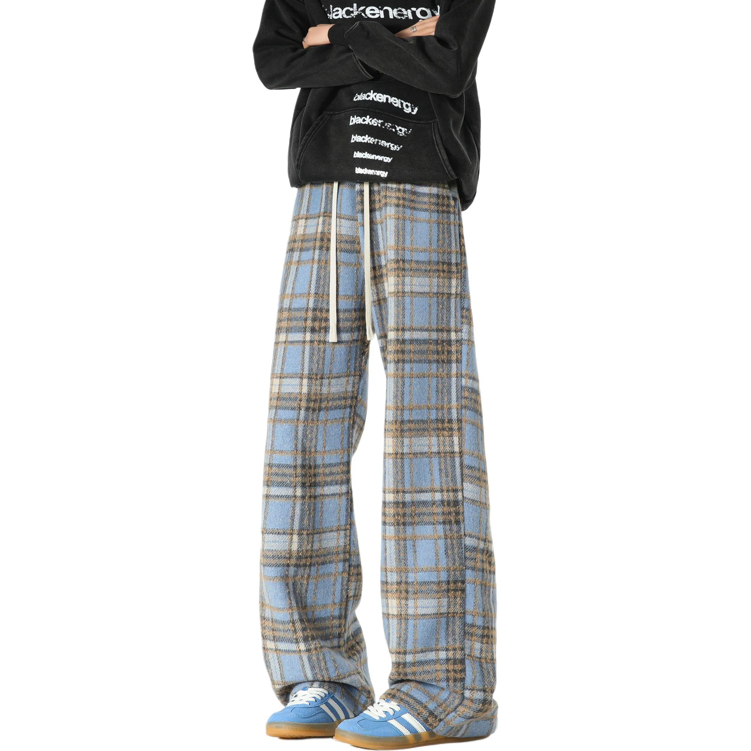 D&W Classic Christmas Red Plaid Sweatpants