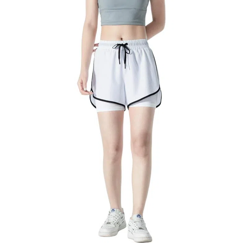 物质公式 美式复古高街纯色基础款三分不过膝透气亲肤自带内衬防走光运动健身跑步篮球裤 男女同款