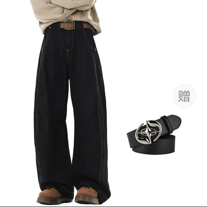 TH FABRICATE Baggy Jeans Black