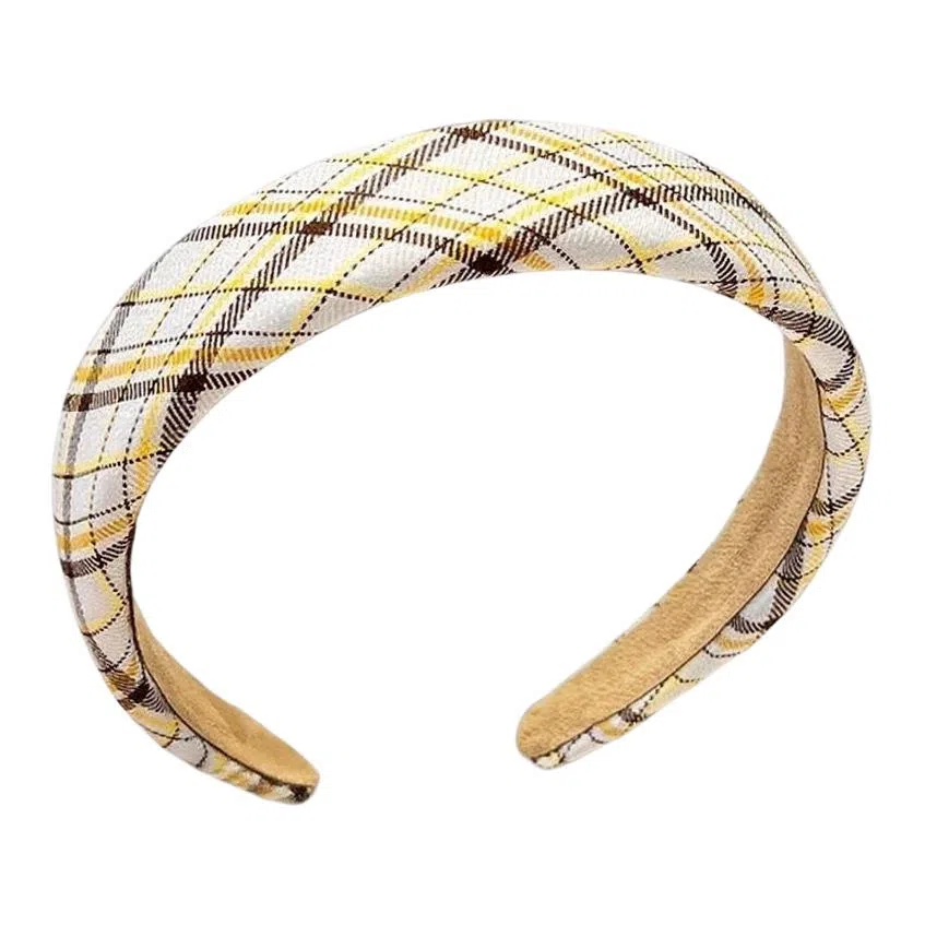 希铃 简约鹅黄色系 帆布 发箍 女款