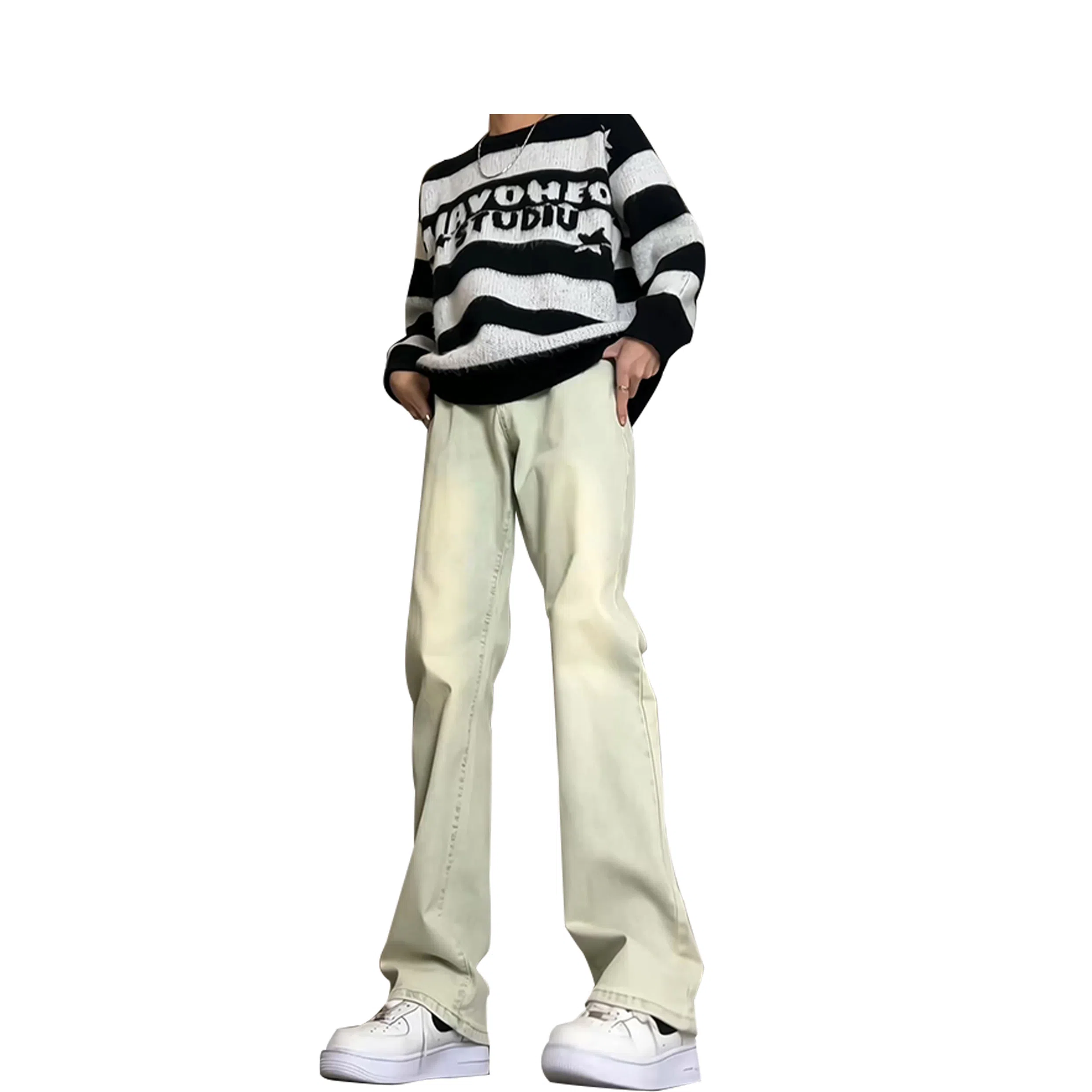 MRDONG Vintage Stretch Denim Pants