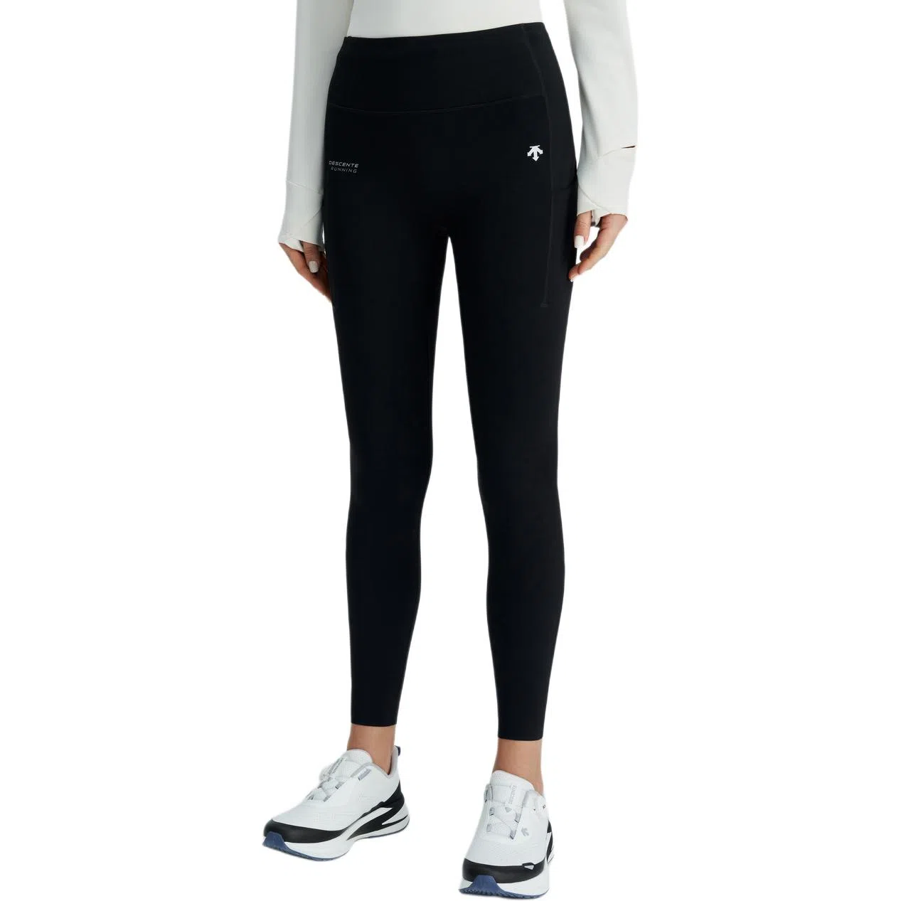 DESCENTE WOMENS RUNNING logo BK-BLACK
