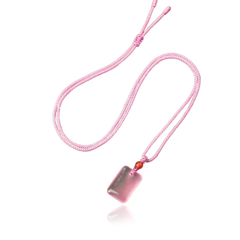 【高品质 I 附证书】 克兰茜 诸事顺遂 平安喜乐 新中式国风多巴胺配色无事牌吊坠 小众设计高级感精致轻奢日常百搭好运 玉髓 项链 女款