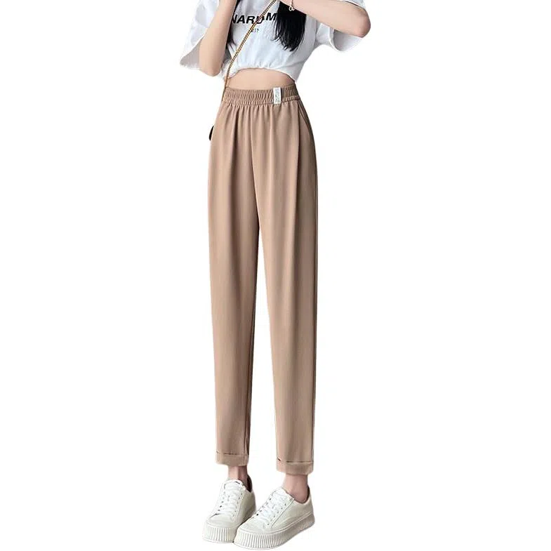 棉购 哈伦裤简约舒适通勤纯色西装裤 女款