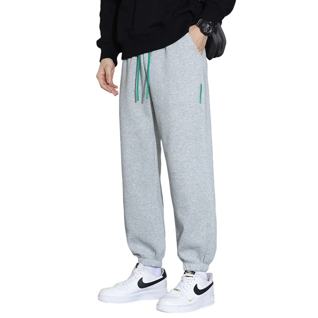 顶峰保罗 无性别主义美式潮流亲肤透气凉感设计感时尚卫裤束脚运动长裤宽松裤子潮牌百搭直筒休闲裤 男女同款