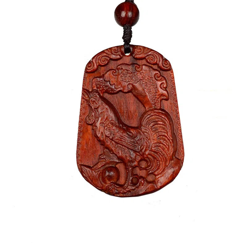工匠一族 手工雕刻十二生肖木质平安无事牌 吉祥纳福#好运 檀木 项链 男女同款情侣款