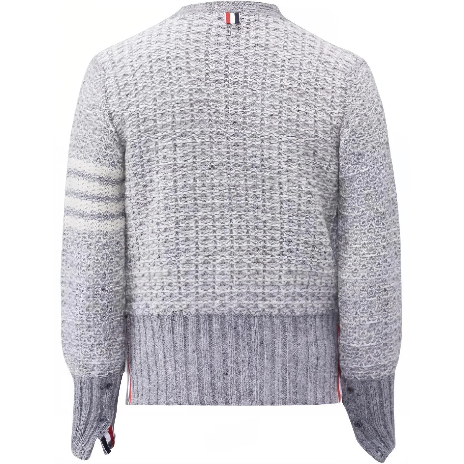 THOM BROWNE Mohair Tweed 4-Bar Classic V-Neck Cardigan V