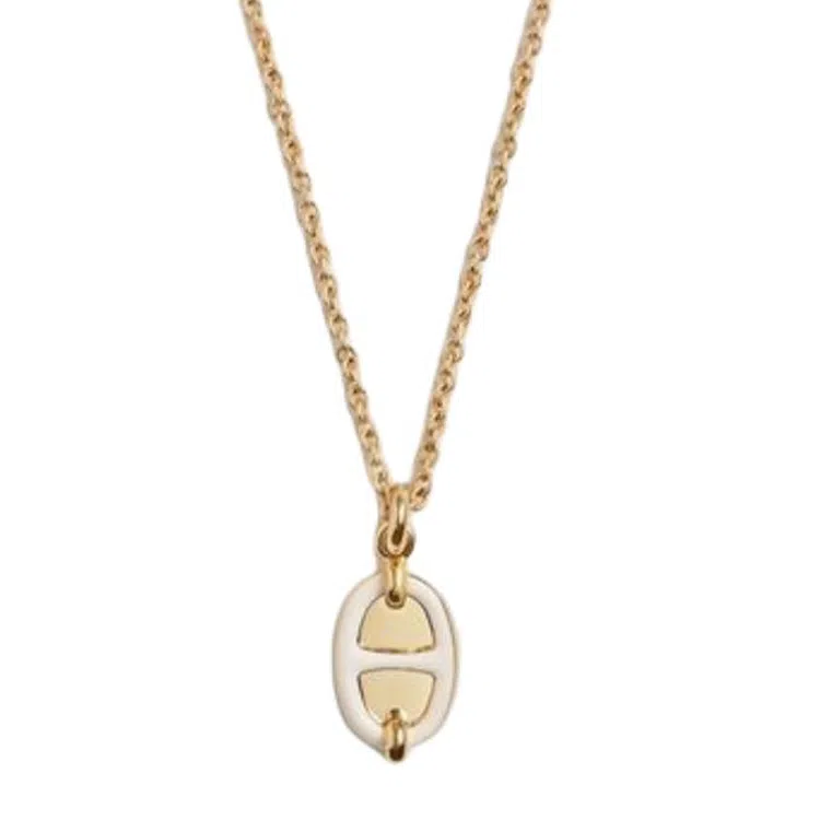 Hermes Original Cold Gold Necklace White