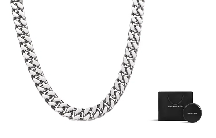 IDEAGEMER Cuba Chain Necklace