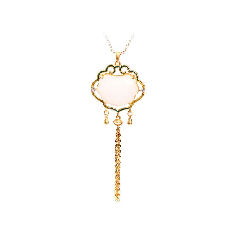 彤彤兔 吉祥如意锁复古流苏长款 铜 项链 女款