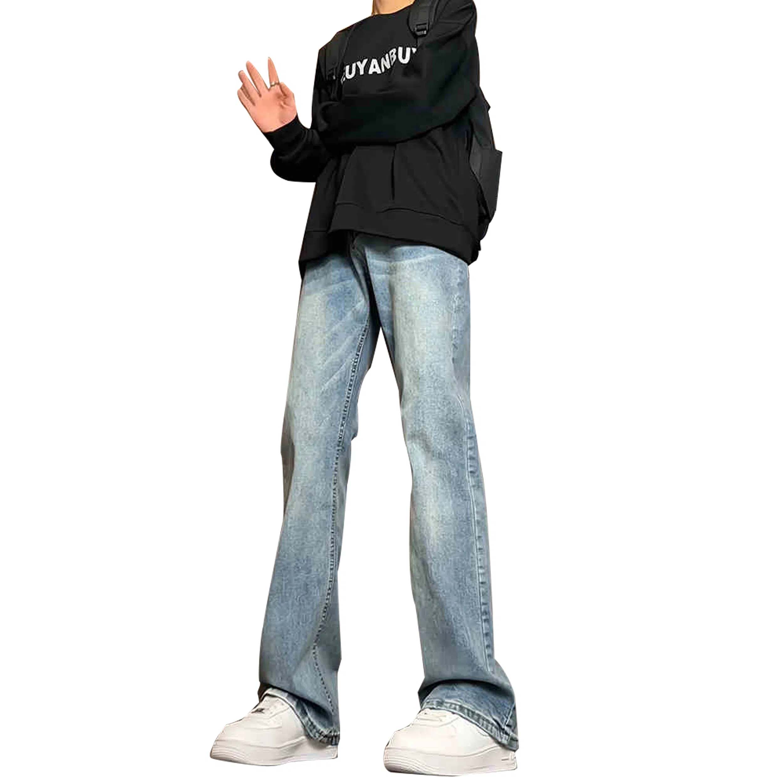 MRDONG Vintage Stretch Denim Pants