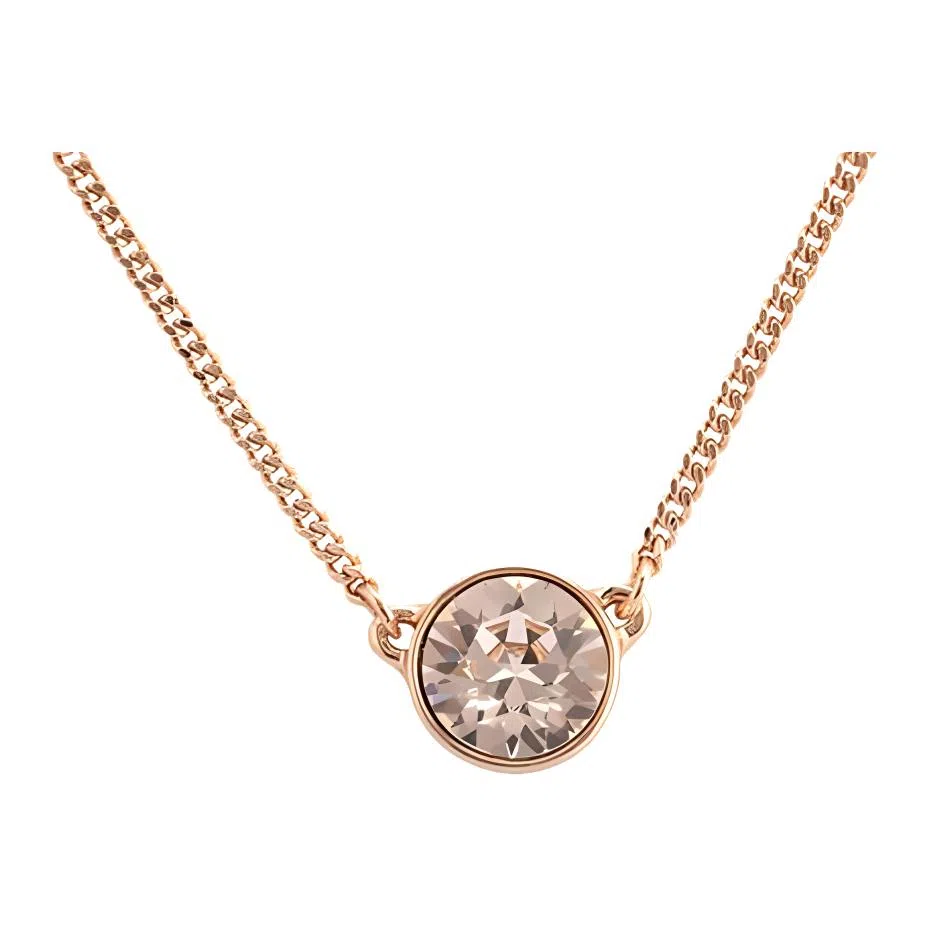Givenchy Crystal Round Necklace Rose Gold
