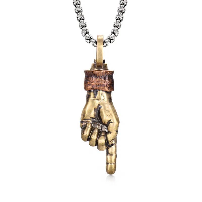 IDEAGEMER Finger Necklace