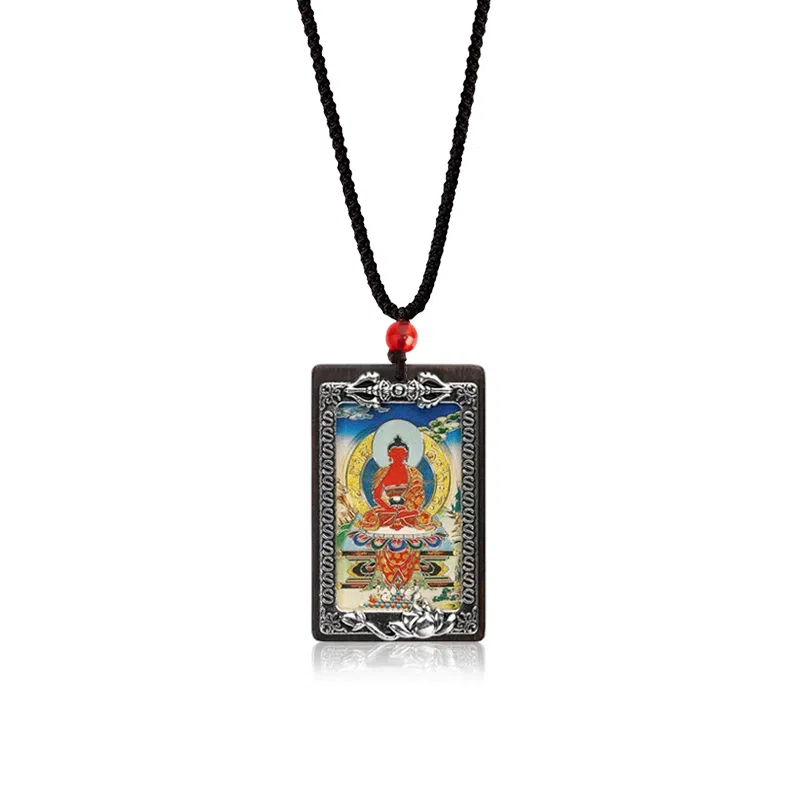 【12生肖顺利八大守护神本命佛】 周帝王 八方来财诸事顺利平安喜乐国风新中式小众复古百搭福禄吉祥好运 黑檀 项链 男女同款情侣款