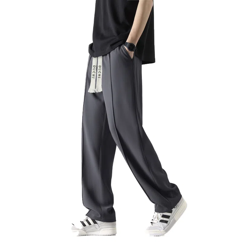 独驰 运动美式复古潮牌宽松直筒休闲裤 男女同款