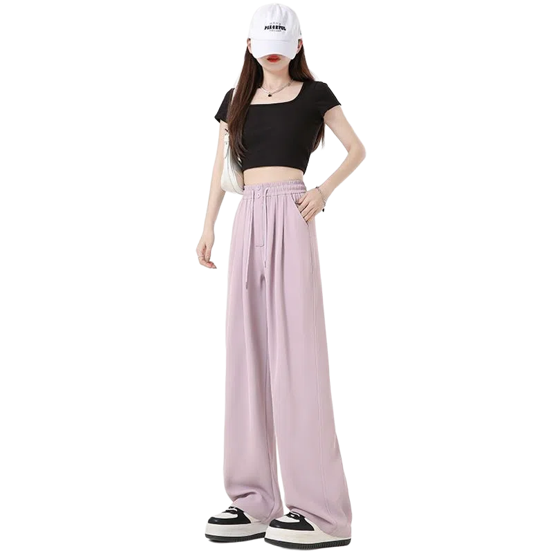 么宁 舒适简约纯色休闲裤 女款