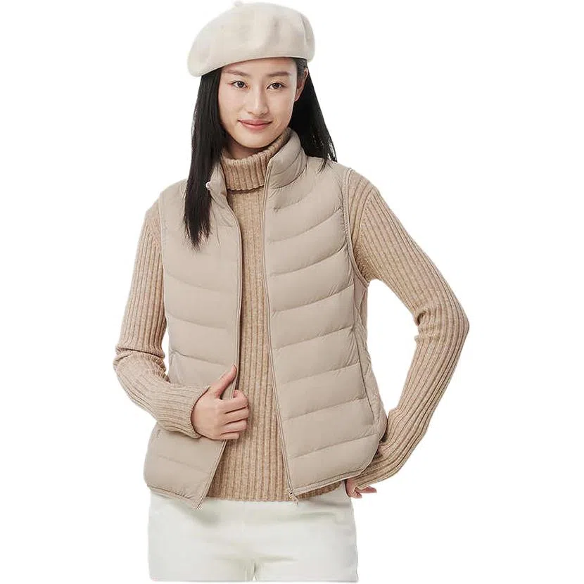 坦博尔 纯色立领羽绒马甲 女款