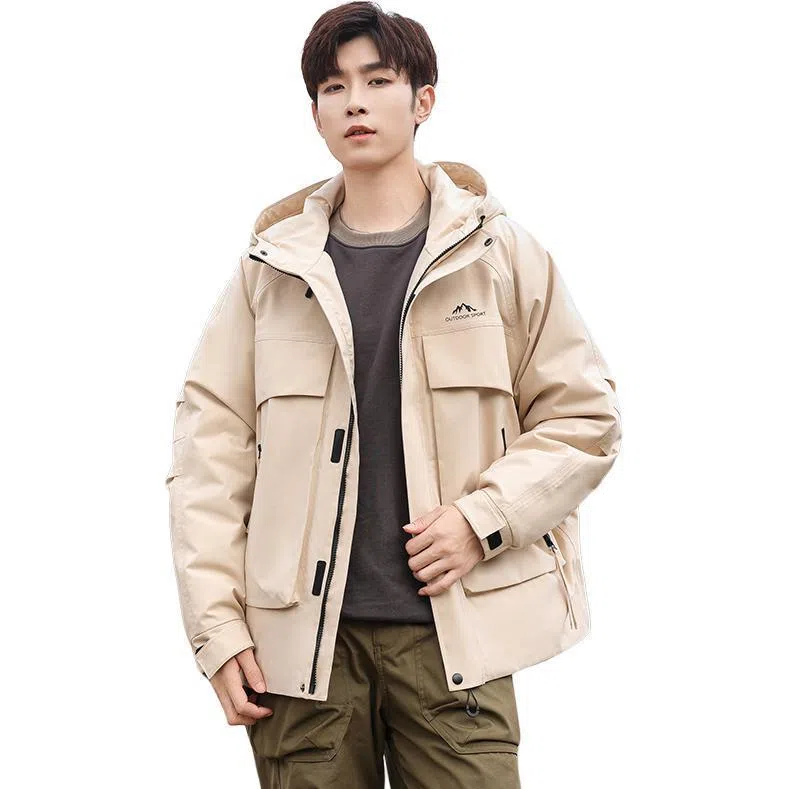 鸭鸭 冰壳系列 户外时尚韩版连帽加厚羽绒服 男女同款