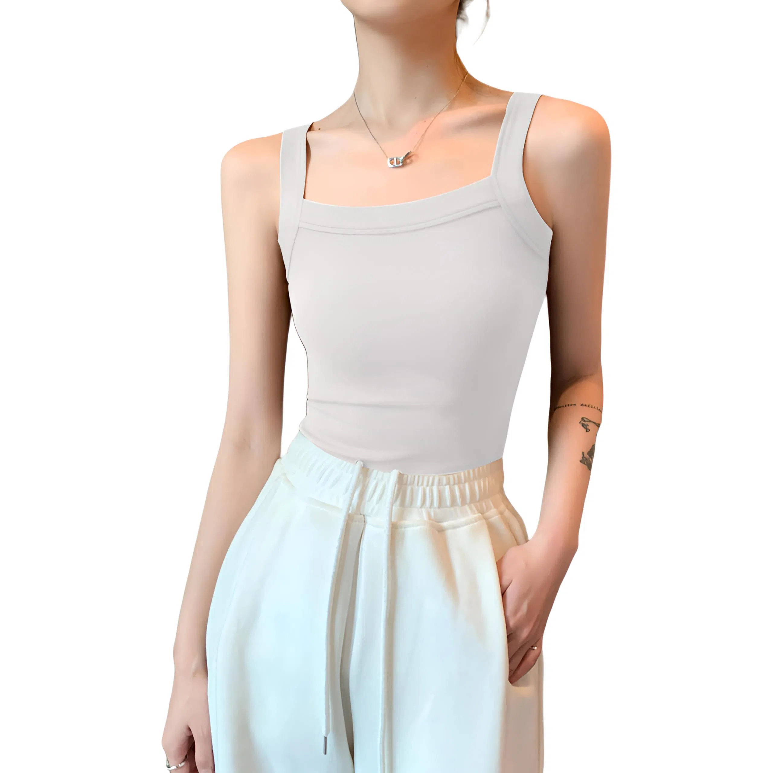 善己 纯色休闲百搭简约舒适修身吊带 女款