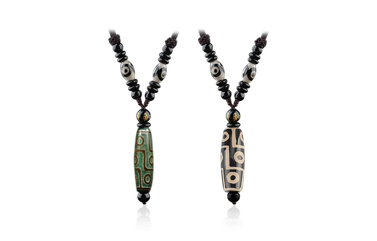 百利金 九眼天珠 国潮复古新中式简约精致霸气做旧平安转运创意设计手工编织绳转运珠 玛瑙 项链 男女同款情侣款