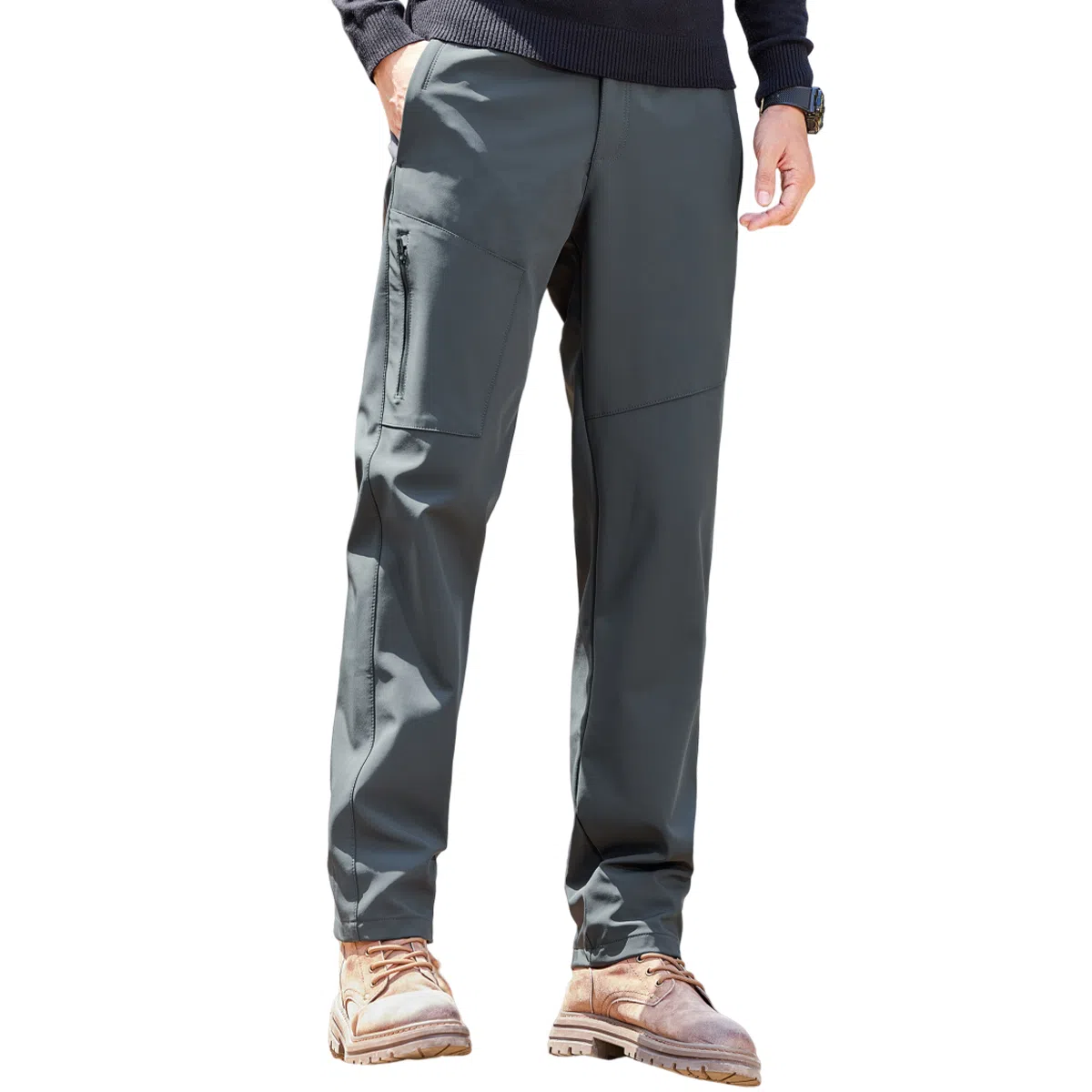 富铤 纯色简约时尚舒适休闲裤 男款