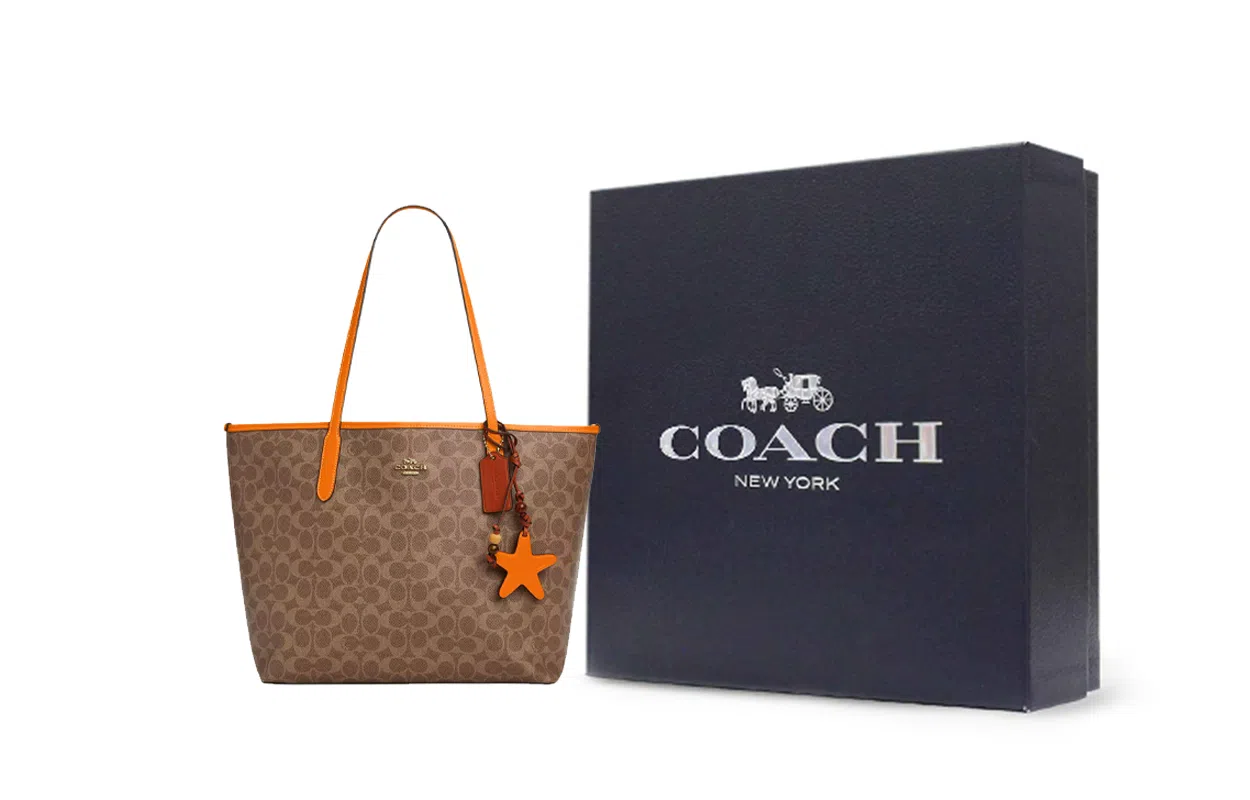 COACH Canvas Tote Bag Brown