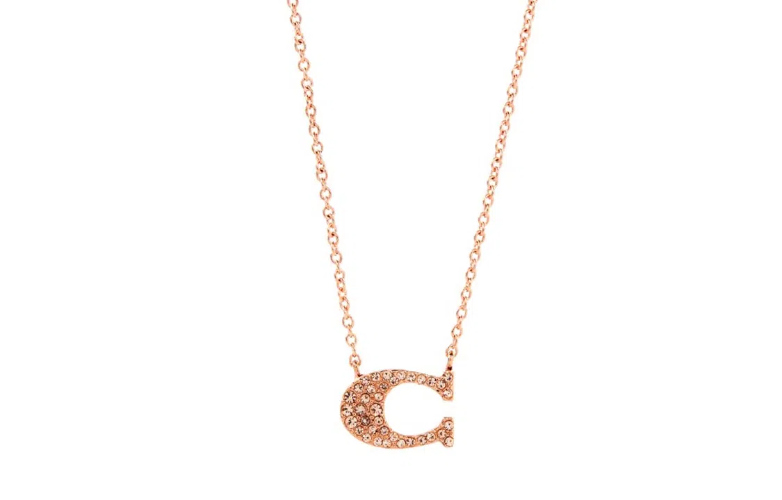 COACH Pave Signature Necklace