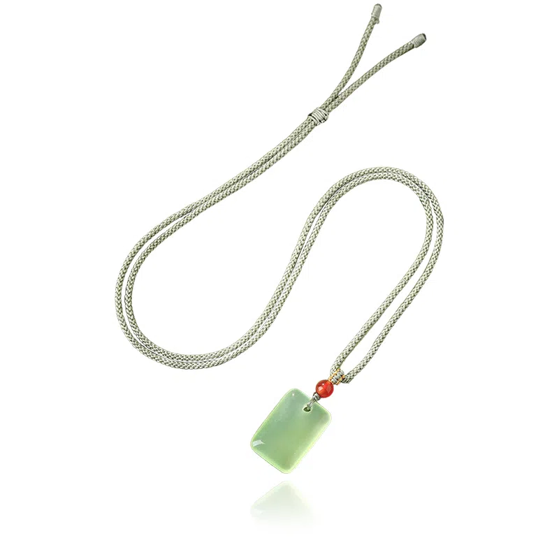 【高品质 I 附证书】 克兰茜 诸事顺遂 平安喜乐 新中式国风多巴胺配色无事牌吊坠 小众设计高级感精致轻奢日常百搭好运 玉髓 项链 女款